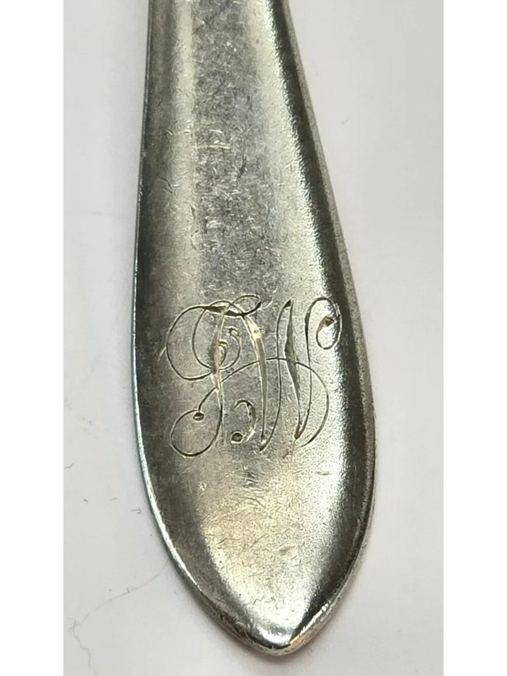 Sterling Silver Monogrammed Teaspoons Set Of 4 Antique Vintage CM2265